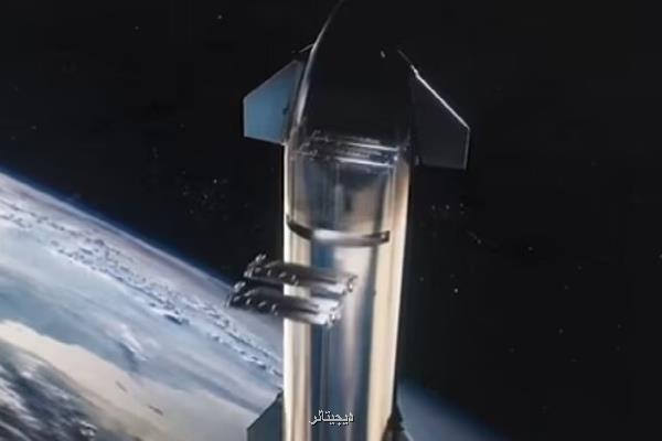 انیمیشنی که طراحی جدید موشک استارشیپ را نشان میدهد