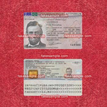 Oman Residence Card Fake Template